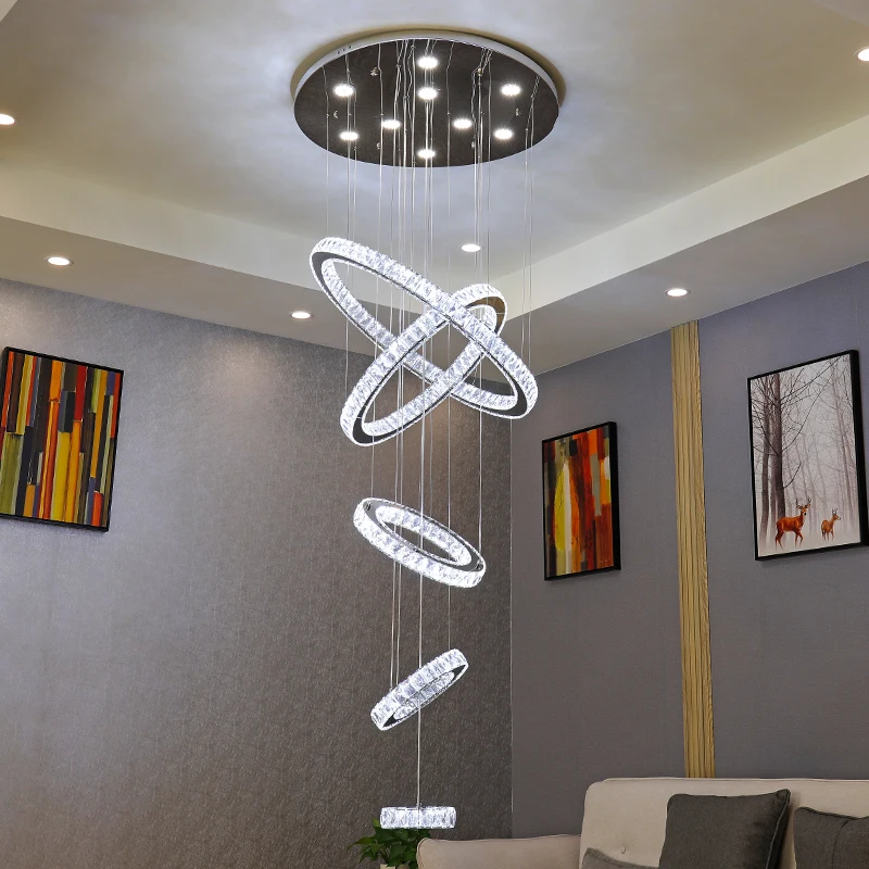 LED modern crystal lighting stainless steel chandelier pendant lamp K9 LED Crystal Pendant Light ETL86161