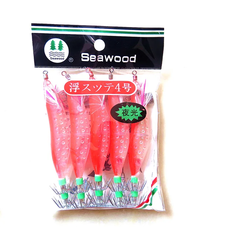 
green blue red orange banana shape luminous squid jigs squid hooks in indonesia and malaysia market 