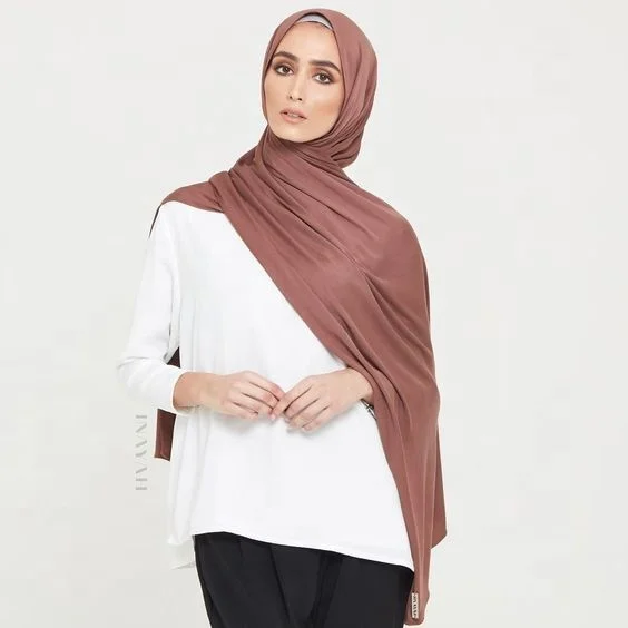 Wholesale factory 2019 new design colors modal fabrics hijab cap head scarf muslim women modal cotton hijab jersey scarf