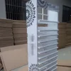 White collapsible barber shop equipment stand makeup display/cosmetic racking display shelves