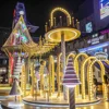 Fashionable giant lighting christmas outdoor trees for shopping malls and hotels