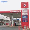 Customized led gas station advertising pylon sign with led gas price
