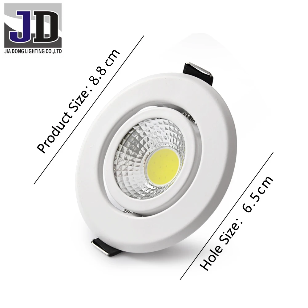 led downlight high quality  3W 5w Recessed LED COB Ceiling Down light