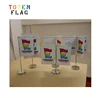 Decorative office desk flags with adjustable pole stand