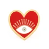 New Professional Creative Red Heart-Shape Ring Online Sale Alloy Devil Eye Ring For Gift