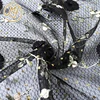 2019 New design soft glitter 100 polyester embroidered black mesh fabric for dress