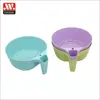 Haixng Unique Round Shape Plastic Sink Colander with Handle for Washing Fruit Vegetable