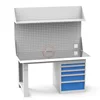 Detall-Stainless Steel Corner Work Table with tool drawer