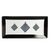 New design gold porcelain black white cheap plates platter for hotel restaurant