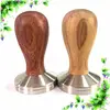 53 to 58.5 mm Non-slip lines Espresso handle press coffee bean powder Stainless steel vein base Red Macaron coffee tamper
