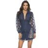 19168 Lace patchwork ripped skinny denim sexy dress jaket dress for women