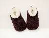 Womens Wholesale Furry Slipper Cable Knit Super Soft Warm Cozy Fuzzy Fleece-lined thermal slipper socks
