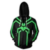 Spider-Man Man Zip Up Hoodie Sweatshirts Long Sleeve Zipper Men Masked Spiderman Spiderhoodie Cosplay Sweatshirt Jacket