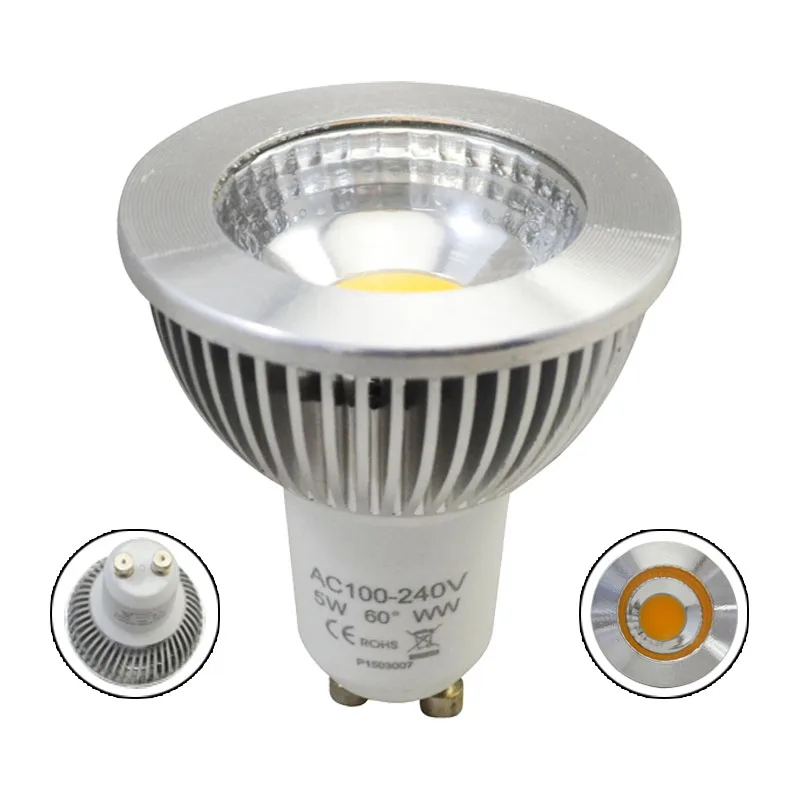 dimmable led spotlight gu10 5w 6w 220v ce rohs