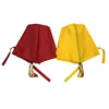 Auto open yellow wooden duck head 2 fold umbrellas
