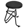 Creative Human Shaped Non-foldable Round Iron Stool Black