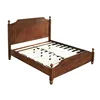 6625-215 solid oak posts plywood oak veneer heardboard and footboard 4 post bed