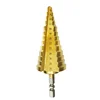 HSS4241 Titanium coating Step drill bits 6 8 10 12 16 18 20 22 25 28 30 32 35mm 13 steps straight flute Hex shank