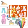 Custom clothing drawing stencil template for kids