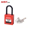 38 mm plastic nylon shackle safety padlock with master keys