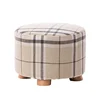 Living room wood foot stool round stool small sitting stool
