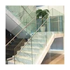 Modern style balustrade HST heat soaking tempered glass stair glass railing