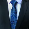 Popular elements 8cm flower tie blue PY006