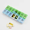 plastic pharmacy plastic travel pill organizer detachable am to pm box 14 compartment 7 case timer blue 2 Times a Day monthly