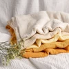Exclusive Yellow Series patterned muslin organic double gauze cotton fabric for low MOQ buyers