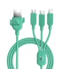 2019 cactus design fast Charging 3 in 1 micro usb lightning charging cable