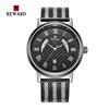 REWARD RD63063M Men Watches Top Brand Luxury Casual Mesh Belt Quartz Watch Waterproof Business Wristwatch Male Fashion Clock