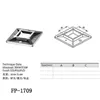 Make custom casting square stainless steel balustrade post railing pipe flange balcony grill designs