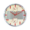 metal aluminum wall clock strips pattern classic old school style clock for home decoration