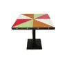 Hot iron frame base square dining table coffee table restaurant