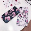 Vintage Flower Small Kickstand Holder Cases For iPhone XS Max XR 6 6S 7 8 Plus X XS Soft IMD Matte Protective Cover Coque