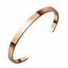 Rose Gold Cuff Forever love only you Stainless Steel with Crystals engraved bracelets bangle for Women Gift