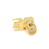 SMA Connector SMA Female Jack RF Coax Connector PCB Cable Goldplated SMA Female Right Angle Solder For PCB Mount Adapter