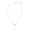2019 Simple Design Hot Selling Gold Stainless Steel Mini Natural Stone Pendant Chain Necklace for Girl Mon Gifts