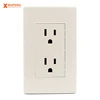 america 6 pin 15a PC panel wall socket electrical white color red copper wall switch socket