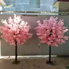 Wholesale japanese artificial silk white pink art cherry blossom trees plastic table centerpiece trees for wedding decoration