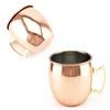 custom logo simple classic beautiful solid copper stainless steel tea cup