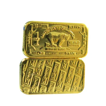 1 Gram Gold Plated Titanium Bear Bar A123 - Buy Gold Plated Tungsten ...