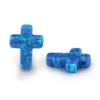 Hot sell OP05 blue loose gemstone synthetic cross opal for jewelry making