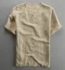 Custom high quality Summer Casual linen/cotton fabric shirt for men