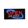 Hidly 12x24 Inches LED Open Sign, Cheap Electric LED Display Board for Wholesaler Open 24 Hrs for Business Store