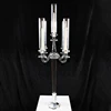 2019 new design crystal glass candlestick table for the centerpiece of wedding decoration glass candlestick