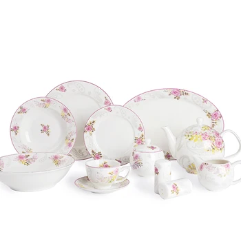 pink crockery dinner sets