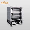 New Outdoor Stainless Steel Electric/Gas 3 Deck 6 trays Bakery Pizza Oven With Steam
