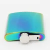 FDA approved vacuum plating 7oz colored hip flask