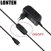 Lonten Raspberry Pi 3 B+ Power Supply 5V 3A Switch Button Micro USB Power Charger Adapter EU US UK AU Plug for Raspberry Pi 3 Mo